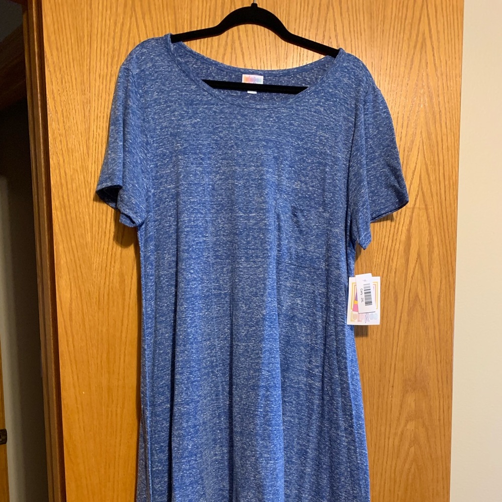 2XL Heathered Blue Swing Dress - NWT
